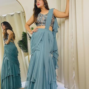 Ready to Wear Saree for Women – Pre-Stitched, Easy Draping, Elegant Look | With Attached Blouse