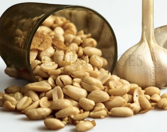 Knoflook Geroosterde Pinda's | Knapperige Indiase snack, hartige gekruide noten