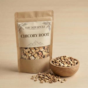 Cikoriarötter Torkad Cichorium Intybus Kaffeersättning Örtteingrediens Rostad Rot Naturlig
