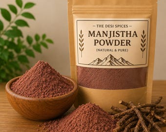Manjistha Powder Rubia Cordifolia Indian Madder Majith Powder Herbal Face Pack Skin Care Herb