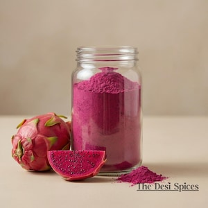 Poudre naturelle de fruit du dragon rose (pitaya) pour smoothies, pâtisseries et boissons