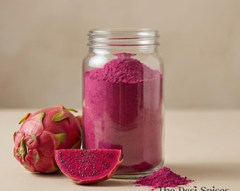 Natürliches Pink Drachenfruchtpulver (Pitaya) für Smoothies, Backen, Getränke