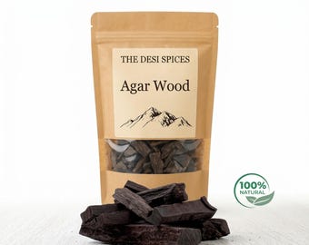Natural Agar Wood (Oud) Incense, Aquilaria Agallocha Resin for Meditation Rituals