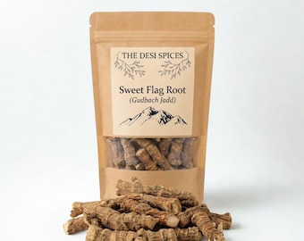 Dried Sweet Flag Root (Gudbach Jadd), Acorus Calamus Botanical Ingredient