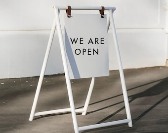 Custom A-Frame Sidewalk Sign, Cafe Sandwich Sign, Business Advertising Sign, Double-Sided Swinging Signage, Chalkboard Storefront Sign