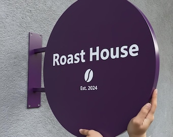 Custom Blade Storefront Sign, Round Blade Sign,3D Blade Sign, Wall Mounted Sign, Hanging Sign, Outdoor Shop Sign, Custom Business Sign