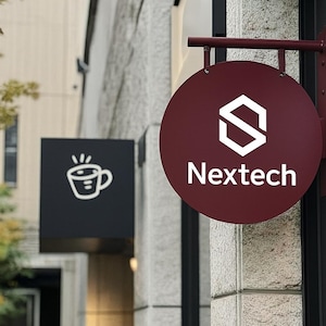 Personalized Blade Sign – Double Sided Hanging Storefront Sign with Logo for Outdoor Business, Cafe, Bakery, or Shop Display