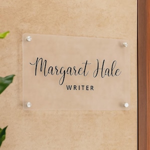 Personalized Acrylic Logo Sign - Custom Acrylic Sign - Acrylic Door Sign - Acrylic Office Sign - Office Door Wall Hangings - Office Decor -