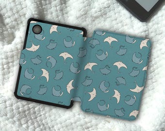 Magnetic Detachable Kobo Case Manta Ray Kindle Case Cute Sea Animal Kindle Cover Kindle Paperwhite Case Kobo Clara Case Bookish Gift for Him