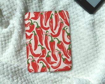 Magnetic Detachable Kindle Case Clear Back Kobo Case Pepper Bows Kindle Paperwhite Case, Kobo Clara  Colour Skin Bookish Gift for Her