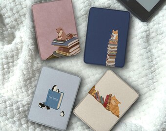 Magnetic Detachable Kobo Case Bookish Otter Kindle Case Corgi Kindle Cover Ginger Cat Kindle Paperwhite Case Penguin Kobo Clara Case for Him