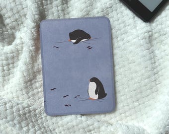Cute Penguins Kobo Case Magnetic Detachable Kindle Case Clear Back Kindle Paperwhite Case Kobo Clara Colour Case Bookish Gift for Him/Her