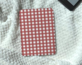 Red Plaid Kindle Paperwhite Case Plaided Kobo Clara Colour Case 2025 E-Reader Cover Magnetic Detachable Kindle Case Minimalist Gift for Her