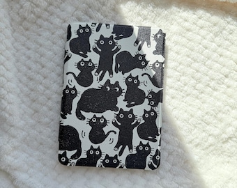 Funda para Kobo con diseño de gato negro, funda desmontable para Kindle, funda transparente para Kindle Paperwhite, funda para Kobo Clara/Libra a color, regalo ideal para amantes de los gatos.