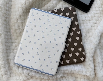 Funda magnética desmontable para Kindle, funda Kobo, funda transparente para lector electrónico, funda para Kindle Paperwhite con encaje floral, funda color Clara/Libra