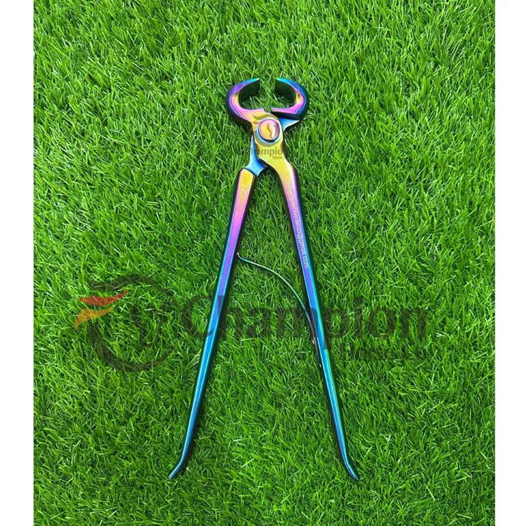 12'' Rainbow Hoof Nipper – Pre-loaded Spring | Titanium Farrier Tool ...