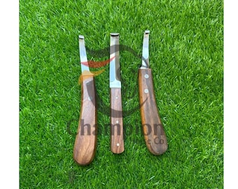 3PCS Razor Sharp Hoof Knife Set for Horse & Cow – Farrier Tools