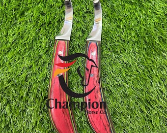 2 Pieces Hoof Knife Japanese Steel | Color Handle Farrier Tool for Horse Hoof Trimming
