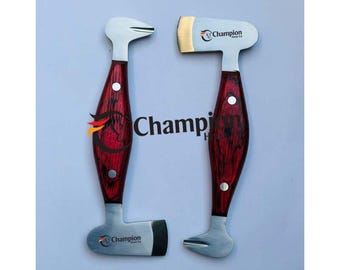 2PCS Farrier Hoof Buffer & Clinch Groover Set | Professional Hoof Trimming Tools for Horses
