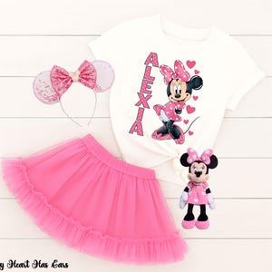 Minnie Mouse Custom Name PNG • Personalized Girl Name Design • Digital Download For Shirt Printing image 4