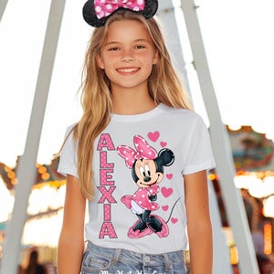 Minnie Mouse Custom Name PNG • Personalized Girl Name Design • Digital Download For Shirt Printing image 6