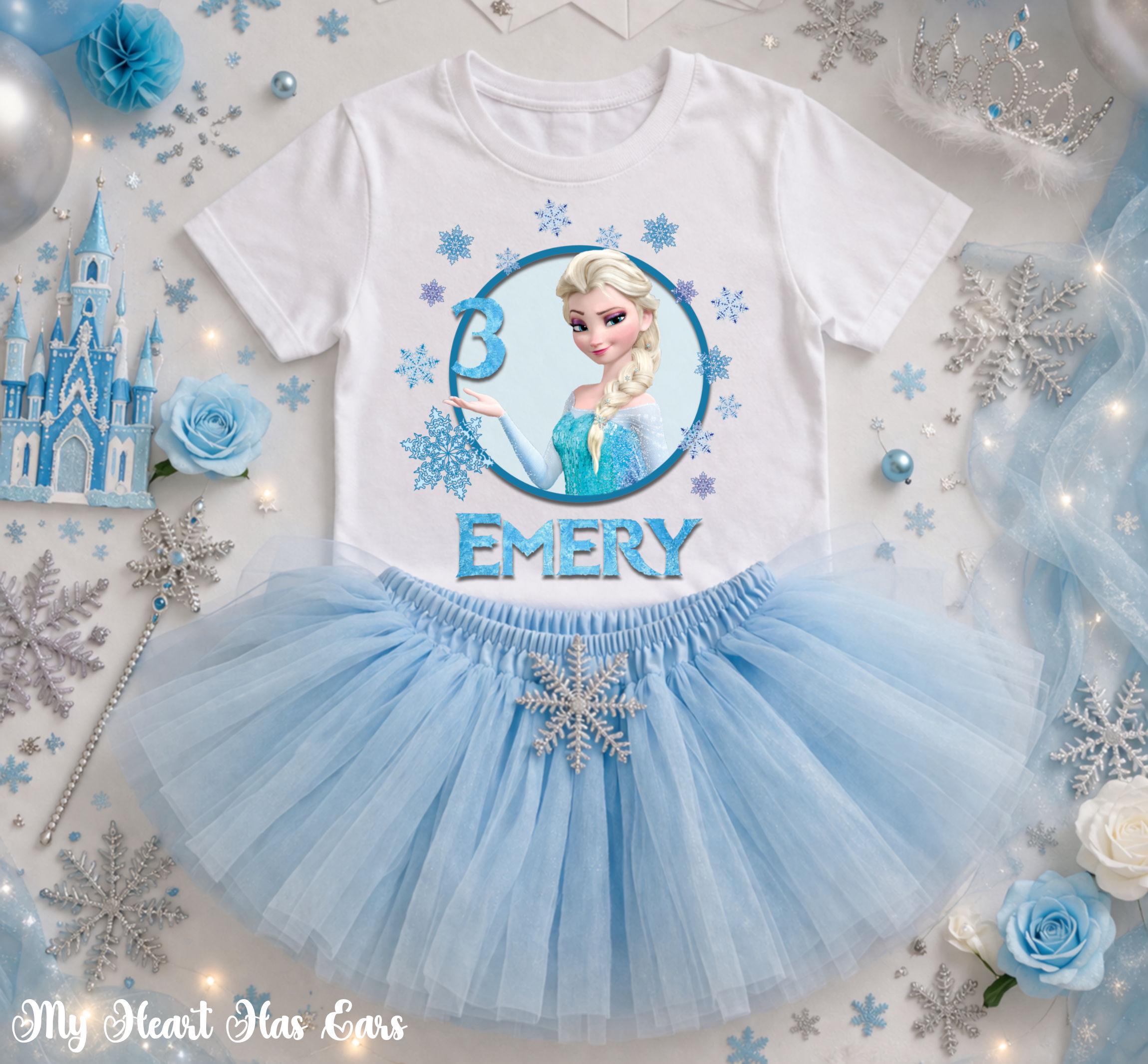 Custom Elsa Birthday PNG • Personalized Name, Age • Frozen Ice Princess ...