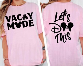 Vacay Mode PNG • マッチングフロントバックバケーションPNG • Let’s Do This Trip PNG • Castle Mickey Vacation デジタルダウンロード • 旅行シャツデザイン