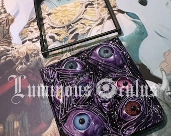 Horror Resin Human Eyeballs Hinge Protector Phone Case, Custom Galaxy Z Flip Motorola Razr Ultra Plus