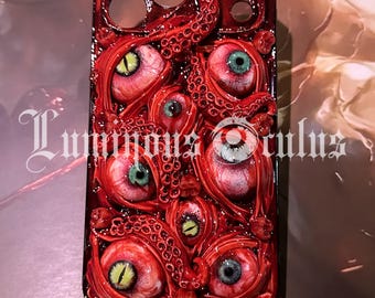 Monster Eyeballs Phone Case, Cthulhu Mythos Tentacles, Custom Phone Model