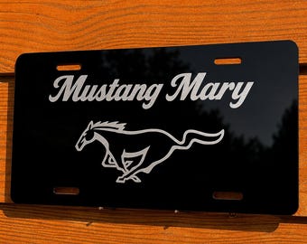 Custom Laser Engraved License Plate | Heavy Duty .65MM Aluminum | Personalized Car Tag, Vanity Plate, Business Logo, Gift