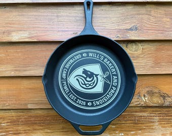 Custom engraved Cast Iron Skillet, Wedding, Housewarming, Farm House, Decor