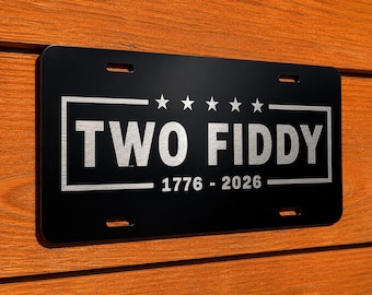America 250 License Plate, USA 250th Birthday Semiquincentennial Car Tag, Patriotic 1776-2026 Engraved Aluminum Plate