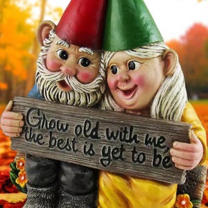 Funny Garden Gnome Couple Statue: Whimsical Outdoor Lawn Decor