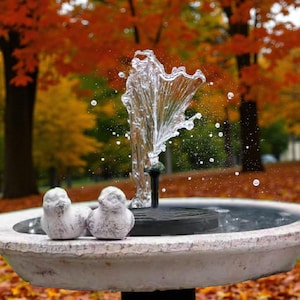 Solar Birdquelle Brunnen-Pumpe: Schwimmende LED-Garten-Dekor