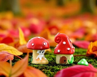 Doe-het-zelf fles mos micro-landschap: hars paddestoel sprookjestuindecor