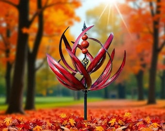 Kinetic Wind Spinner: Metal Garden Sculpture, Weatherproof Yard Art