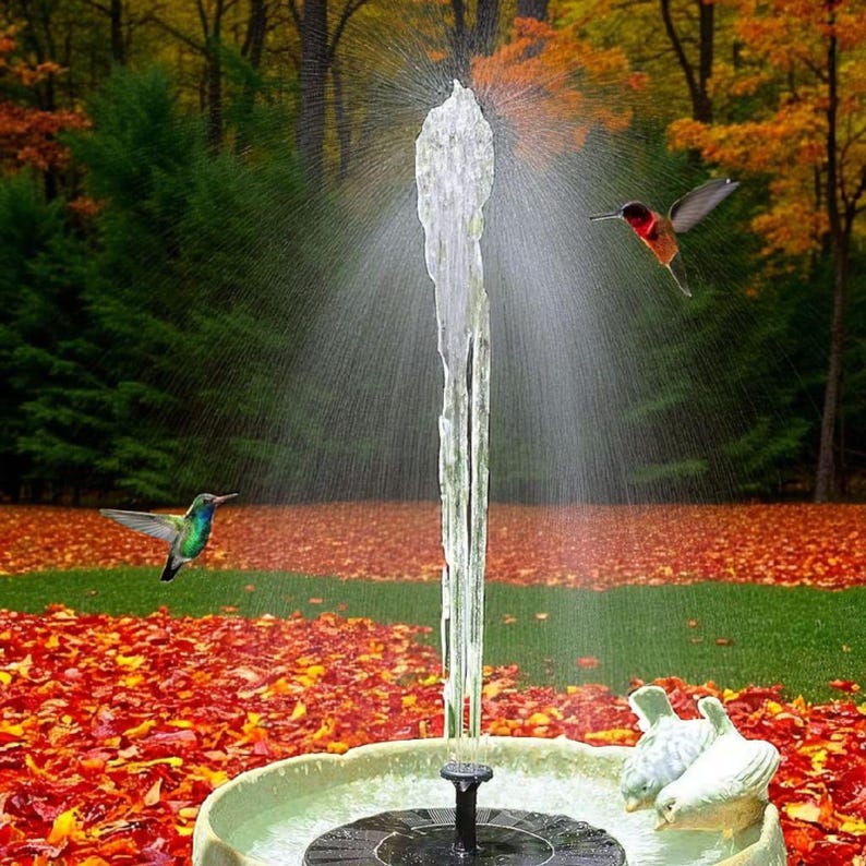 Solar Birdbath Fountain Pump: Floating LED Garden Decor - Etsy