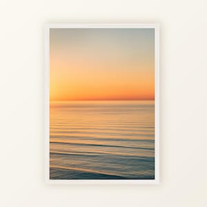 Sunset Ocean Colorful Poster Print Sunset Ocean Beach Print Wall Art Wall Art Boho Decor Sunset Ocean Golden Hour Glow Wall Art Warm Sunset
