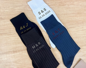 Calcetines de boda personalizados para hombre, calcetines bordados para padrinos de boda, calcetines de padrino personalizados, calcetines de hombre personalizables, calcetines para boda