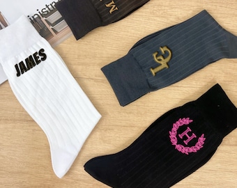 Personalisierte Hochzeitssocken für Männer, individuell gestickte Trauzeugen, personalisierte Trauzeuge Geschenk, Vatertagsgeschenk, Geschenk für den Vater der Braut
