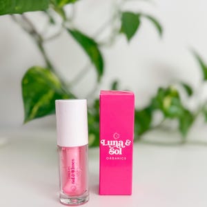 Lip Gloss | pH Color-Changing Gloss Vegan Hydrating Gloss | Non-Sticky | Clear & Pink Tint Lip Gloss