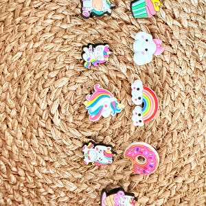 Unicorn / summer Croc charms - Shoe charms - Fun and cute shoe accessories - Gifts - Crocs