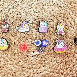 Unicorn / summer Croc charms - Shoe charms - Fun and cute shoe accessories - Gifts - Crocs