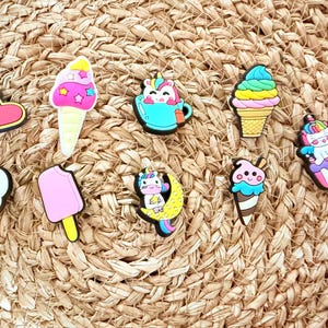 Unicorn / summer Croc charms - Shoe charms - Fun and cute shoe accessories - Gifts - Crocs