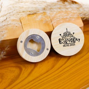 Personalized Beer Opener – Magnetic Bottle Opener for Fridge, Father&#39;s Day or Groomsman Gift, Custom Wedding Gift for Him