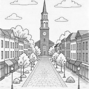 Church Street Burlington Vermont Wall Art Digital Download Printable Vermont Cityscape Photography Historic Architecture Fine Art Print