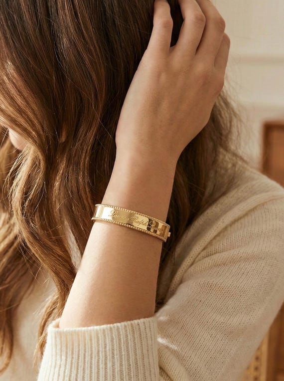 Lauren Ralph Lauren 14K Gold Plated Bangle - Hinged Oval Cuff