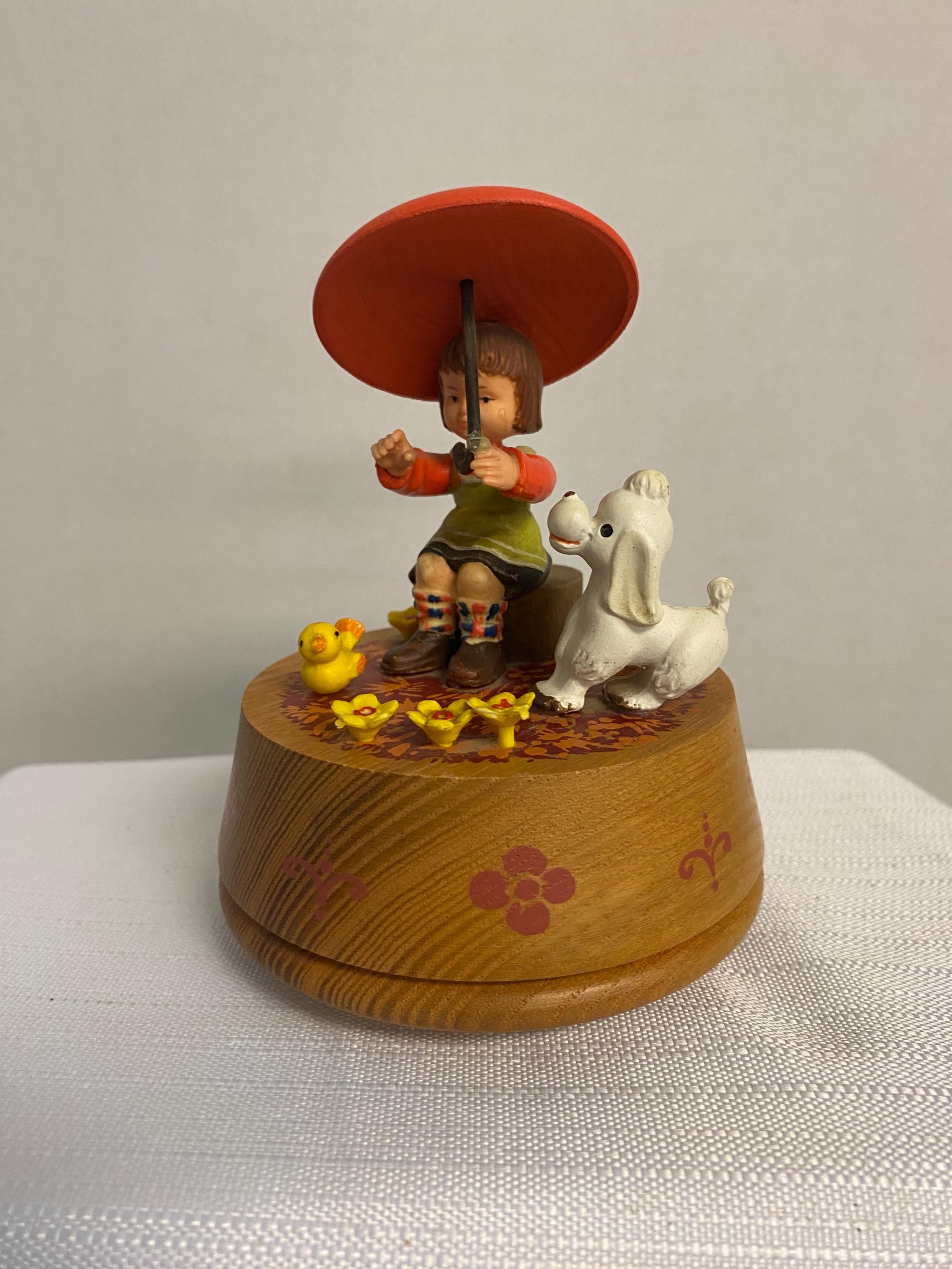 60s Anri Wooden Music Box/ライナス/アンリ オルゴール/木製