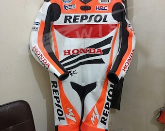 Brand New Honda Repsol Motorbike CE Approved Cowhide Leather Suits Available in all Colors & Sizes