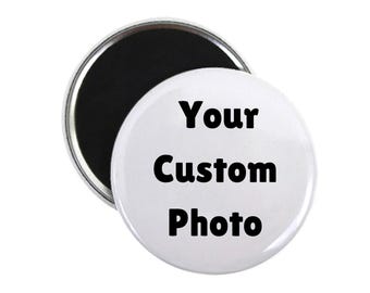 Personalized photo magnets- round 2.25 fridge magnet